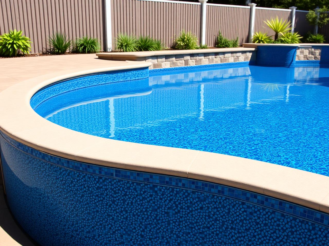 Freshly resurfaced pool finish